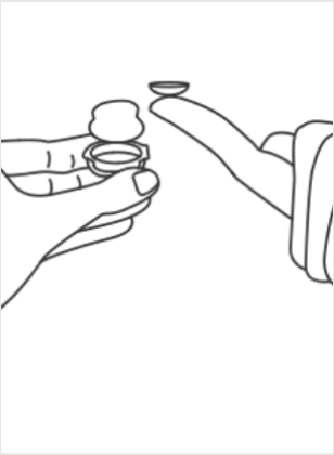 Vérifiez le sens de la lentille en la sortant de son étui.